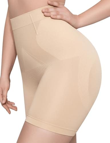 GEWIMO Shapewear Tummy Control Shorts for Women High Waisted Body Shaper Seamless Shaping Thigh Slimmer Under Dress