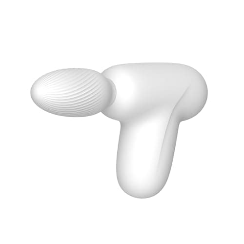 LICHIGY Mini Massage Gun Style Body Massager, Handheld Compact Massager for Neck, Shoulders, Back, Arms and Legs with 10 Vibration Modes, Portable Ergonomic Design (White)