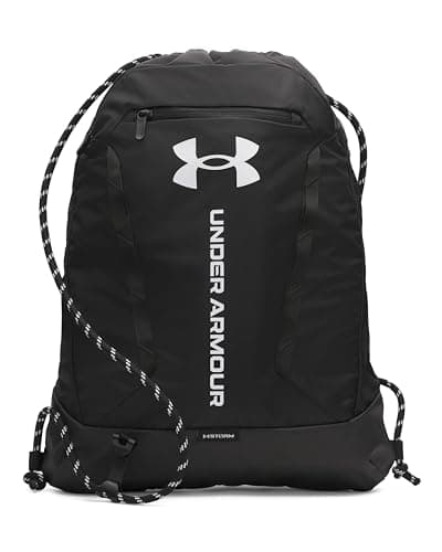 $12.50 | Under Armour Unisex Hustle Sackpack, (001) Black/Black/White, One Size Fits Most at Amazon