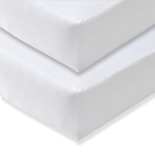 Burt's Bees Baby Essential Organic Cotton Fitted Crib Sheet, Breathable for Boy Girl Standard Crib & Toddler Mattresses