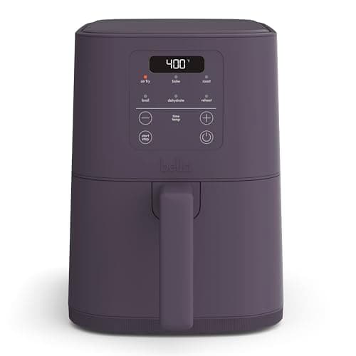 bella 4Qt Slim Air Fryer, Fits...ble Tone, 3.3lb Capacity, Plum