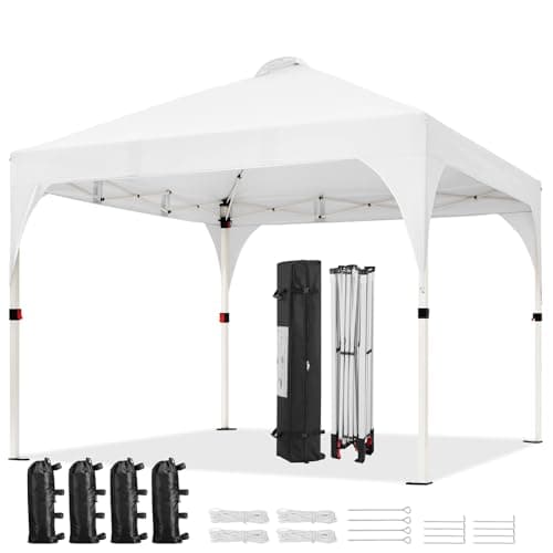 Yaheetech 10' x 10' Pop-Up Canopy Tent w/ Vent, Wheeled Bag, Sandbags & Stakes $69.97 + FS