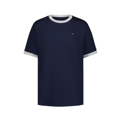 Tommy Hilfiger Kids Boy's Ken Tee (Big Kids) Core Navy SM (8-10 Big Kids)