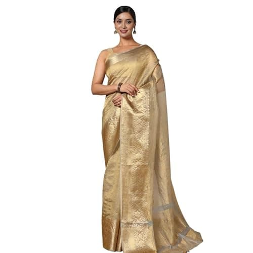 Indiehaat Handloom Banarasi Tissue Silk Saree