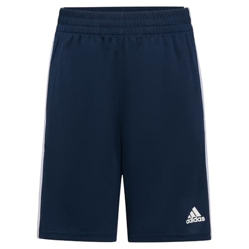 adidas Boys Mesh Athletic Shorts, Classic Collegiate Navy, Small