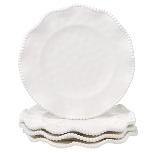 Perlette Cream Beaded Salad Pl...ings. Perfect for gift-giving.