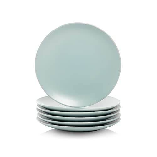 10 Strawberry Street Wazee Mat... Plate, Set of 6, Mineral Blue