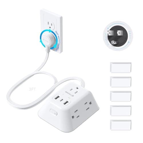 Trond 360 Degrees 3ft Rotating Plug Power Strip $13.79