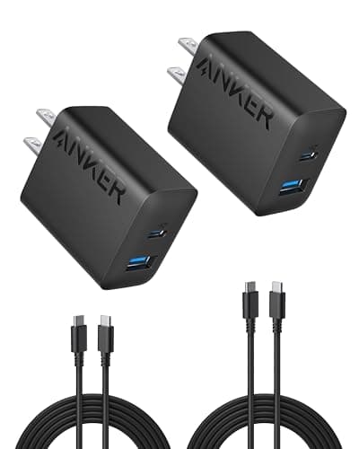 $12.99* | 2-Pack Anker 20W 2-Port USB-C Wall Chargers w/ 5' USB-C Cables at Amazon