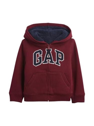 GAP Baby Boys Cozy Logo Full Zip Red Delicious 2YRS