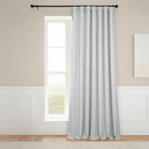 HPD Half Price Drapes - Faux L...es for Home Decor, Oyster Mist