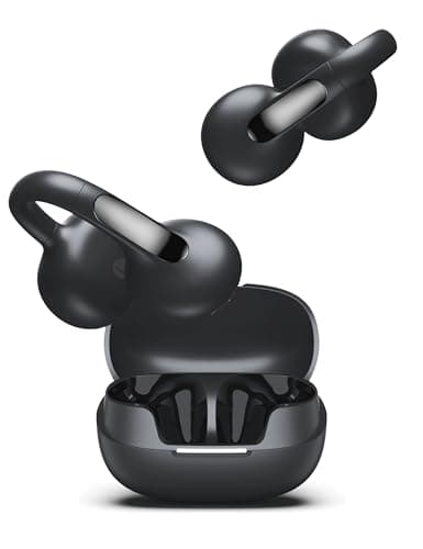 Aefroen Open Ear Earbuds, Wireless Bluetooth 6.0 Clip-on Earbuds, 50H Playtime, Comfortable Snug Fit, Chic Tech Accessories & Gifts for Women&Kids(Black)