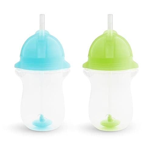 Munchkin Any Angle Weighted To..., 10 Ounce, 2 Pack, Blue/Green