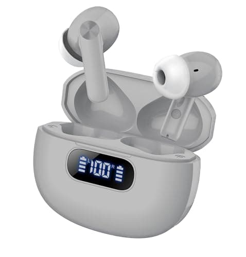 Wekily Wireless Earbuds, Bluetooth 5.3 Headphones LED Power Display, 2025 New Wireless Earphones, 4 ENC Noise Cancelling Mic, HiFi Stereo, 48H Playtime Mini Case IP7 Waterproof for iOS Android