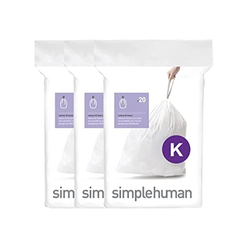 simplehuman Code K 60 Count Cu...-45 Liter / 8-12 Gallon, White
