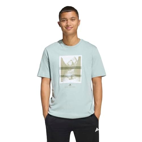 adidas Men's Outdoor Kayaking Graphic T-Shirt, Wonder Sage, Large