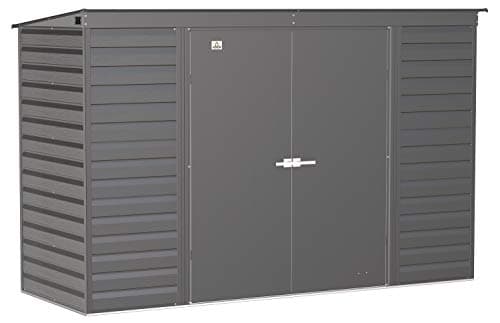 Arrow Select 10' x 4' Outdoor ...torage Shed Building, Charcoal