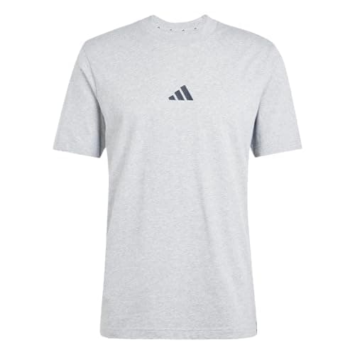 adidas Men's Essentials 3-Stripes Single Jersey T-Shirt, Medium Grey Heather/Black, XX-Large/Tall