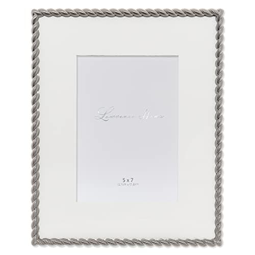Lawrence Frames Metal Frame, R...Brushed Nickel, 8x10 (5x7 mat)