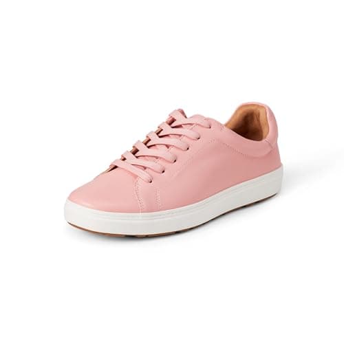 Amazon Essentials Unisex Kids' Low Top Classic Sneakers for Boys and Girls, Pink, 4 Big Kid