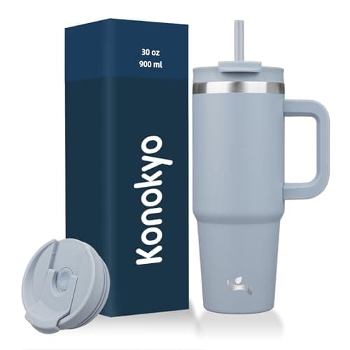 Konokyo 30 oz Tumbler with Han...eel Travel Coffee Mug,Lavender