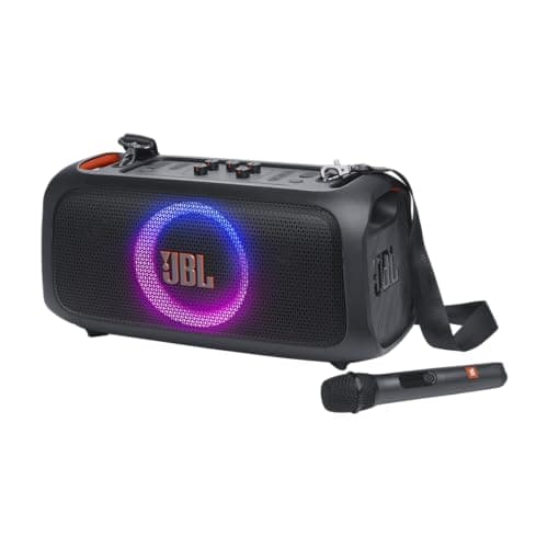 $249.95 | JBL PartyBox On-The-Go Essential - Portable Party Speaker with Built-in Lights and Wireless mic at Amazon