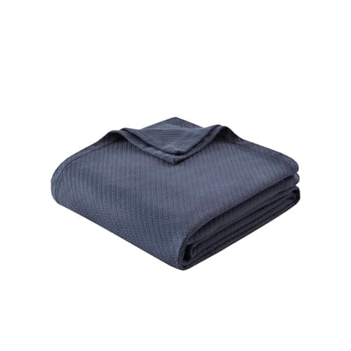 Madison Park Liquid Cotton Bla...Bed, Couch, Office, Navy, King