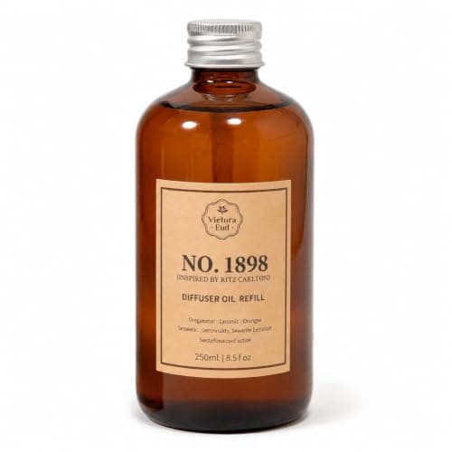 Luxury Hotel Scent Reed Diffuser Oil Refill(8.5 FL oz) | No.1898 Hotel Collection Diffuser Oil Inspired by Ritz Carlton for Home&Office| Long-Lasting for Machine, Room Spray, Air Freshener, HVAC