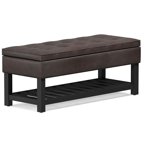 SIMPLIHOME Cosmopolitan Storag...Tufted Lift-Top and Open Shelf