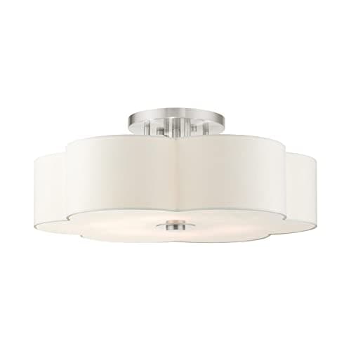 Livex Lighting 6 Light Brushed...el Semi Flush, 28 x 28 x 11.25