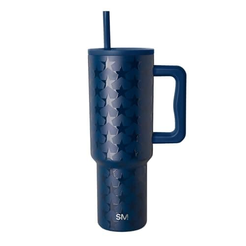 Simple Modern 4th of July 40 o... Steel Travel Mug | Stars Navy