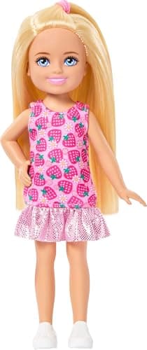 Barbie Club Chelsea Small Doll...Strawberry-Print Dress & Shoes
