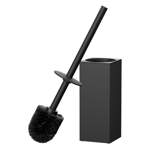 Prime Members: FORIOUS 304 Stainless Steel Toilet Brush & Holder Set w/ 2 Toilet Bowl Brush Heads (Matte Black) $7.50 & More + Free Shipping