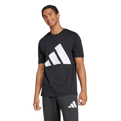 adidas Men's Essentials Big Logo T-Shirt, Black/White, Large/Tall