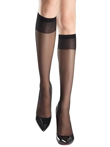 6-Pair leg elegant Women's Sheer Knee High Stockings (Various) $3.99 ($0.66/pair) + Free Shipping w/ Prime or on $35+