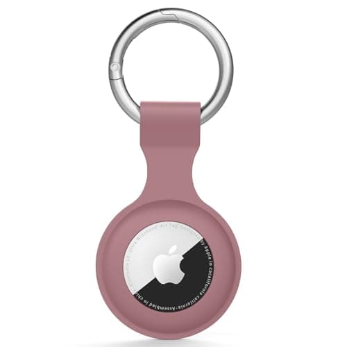 Vancle 1 Pack Airtag Case Holder for Apple Air Tag, Airtag Case with Anti-Lost Keychain, Silicone Protective Cover for Kids' Backpacks, Dog Collars, Luggage, Multi-Color Protective AirTag Accessories