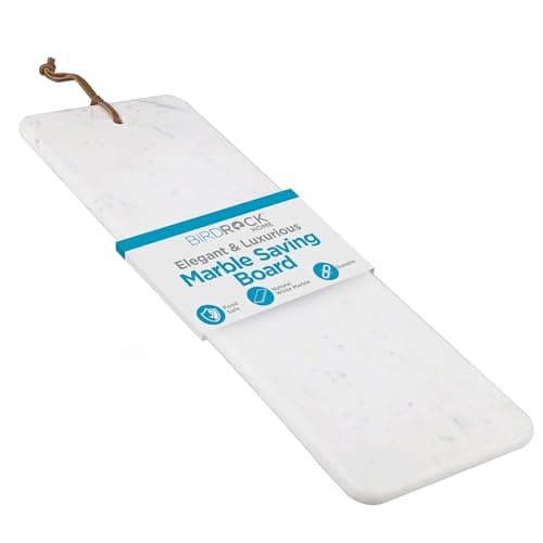 BIRDROCK Home 23" Marble Servi... - Pizza Fruit Display - White