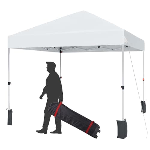 GarveeLife Pop Up Canopy, 10x1...oor Folding Sun Shelter, White