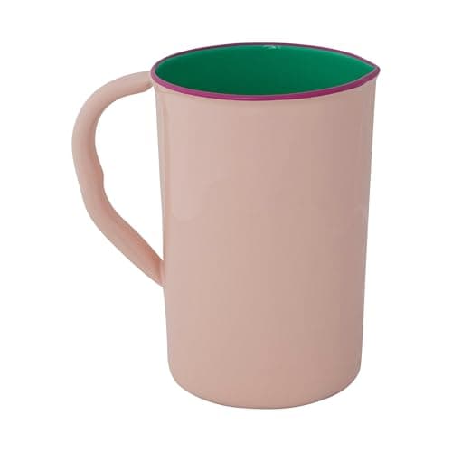 Creative Co-Op 1.5-Quart Ename...itcher w/Colored Edge, Fuchsia