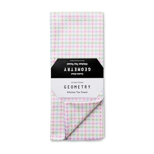 GEOMETRY Tea Towels – Easter Collection – Quick-Dry, Ultra-Absorbent, Reusable Microfiber Kitchen Towels for Drying & Cleaning - Pastel Picnic - 1 Pack