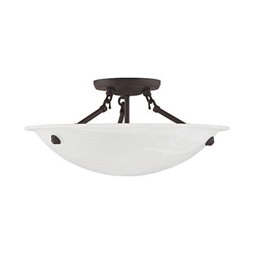 Livex Lighting 4273-07 Oasis 3-Light Ceiling Mount, Bronze