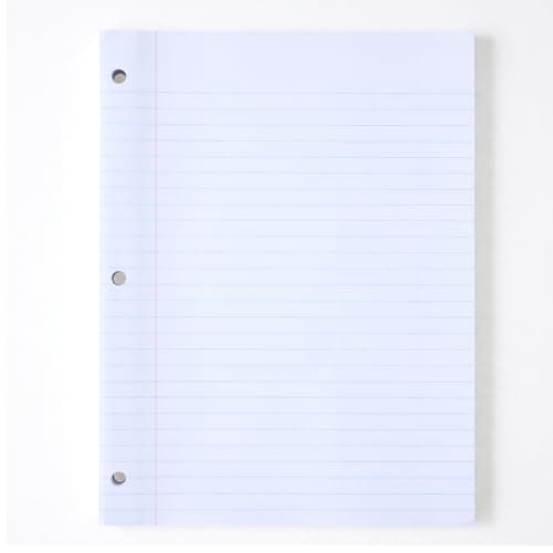 Amazon Basics Loose Leaf Paper...ets, 10.5" x 8", 1 pack, White