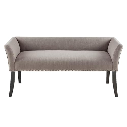 Madison Park Accent Bench, Uph....5" W x 19.25" D x 23" H, Grey