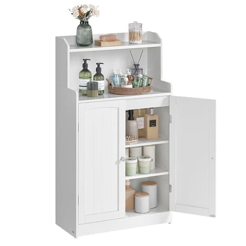 VASAGLE 39.4-Inch Tall Storage...g Room, Cloud White UBBC770W01