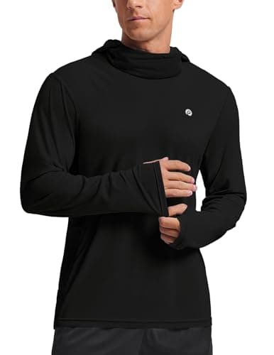 PINSPARK Men's UPF 50+ Sun Protection Long Sleeve Hoodie w/ Mask (Various) $11