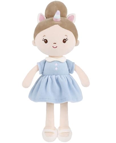 GAGAKU Soft Plush Baby Doll for Girls (12") - My First Baby Doll Gift for Girls, Toddlers & Infants, Machine Washable Rag Doll Toy - Sweet Dream Girl