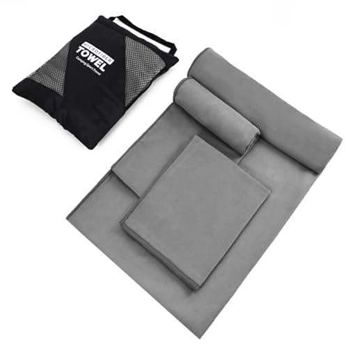 3-Piece Vnoss Quick Dry Microfiber Sports Towel Set ((Grey) $4.99 + Free Shipping w/ Prime or on $35+