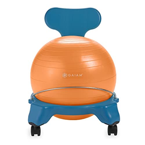Gaiam Kids Balance Ball Chair ...r Active Students, Orange/Blue