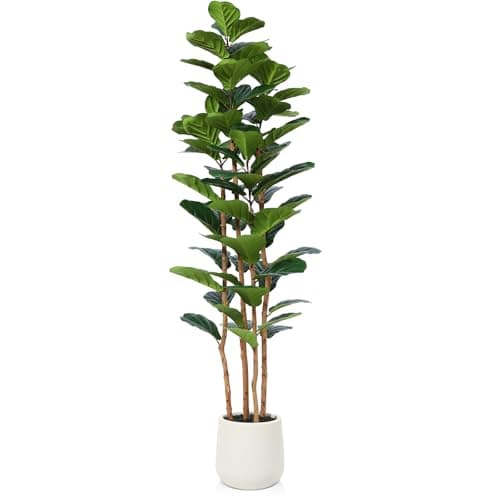 OAKRED Artificial Fiddle Leaf ... for Indoor Office Living Room