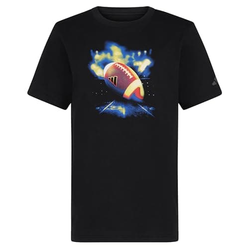Adidas Boys' Short Sleeve Heat Map Football Tee Shirt, Black/Multi, 3T
